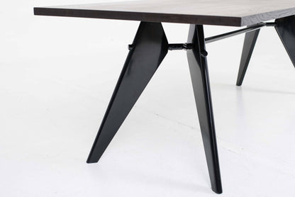 Vintage Tisch EM von Jean Prouvé für Vitra, dunkle Eiche, Tiefschwarz