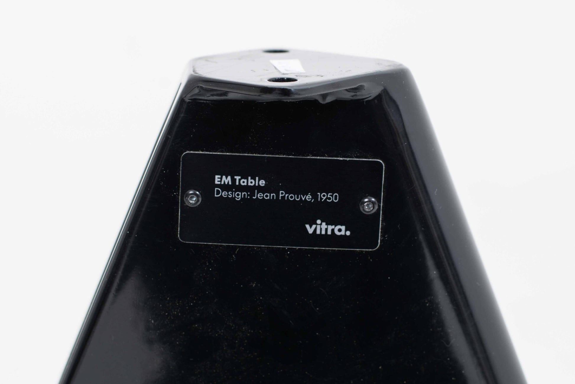 Vintage Tisch EM von Jean Prouvé für Vitra, dunkle Eiche, Tiefschwarz