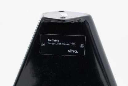 Vintage Tisch EM von Jean Prouvé für Vitra, dunkle Eiche, Tiefschwarz