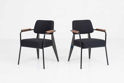 Vintage Stuhl Fauteuil Direction von Jean Prouvé für Vitra