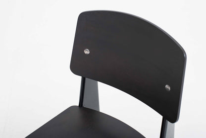 Vintage Stuhl Standard von Jean Prouvé für Vitra in dunkler Eiche und Schwarz