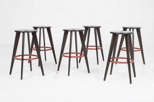 Vintage Tabouret Haut bar stool by Jean Prouvé for Vitra