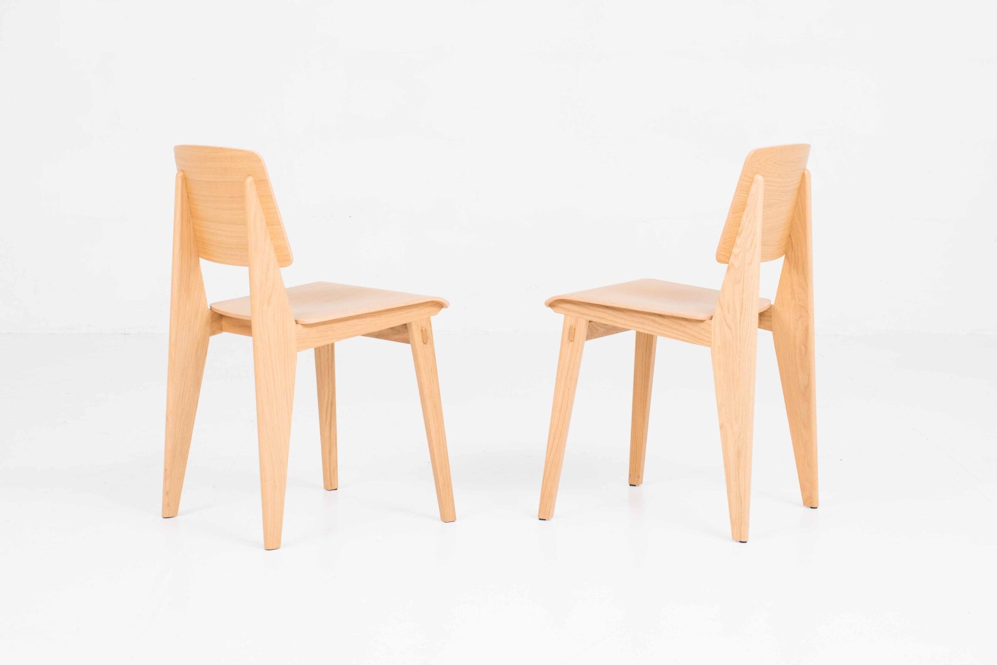 Vintage Stuhl Tout Bois von Jean Prouvé für Vitra in Eiche natur