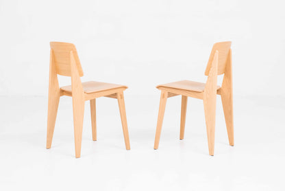 Vintage Stuhl Tout Bois von Jean Prouvé für Vitra in Eiche natur