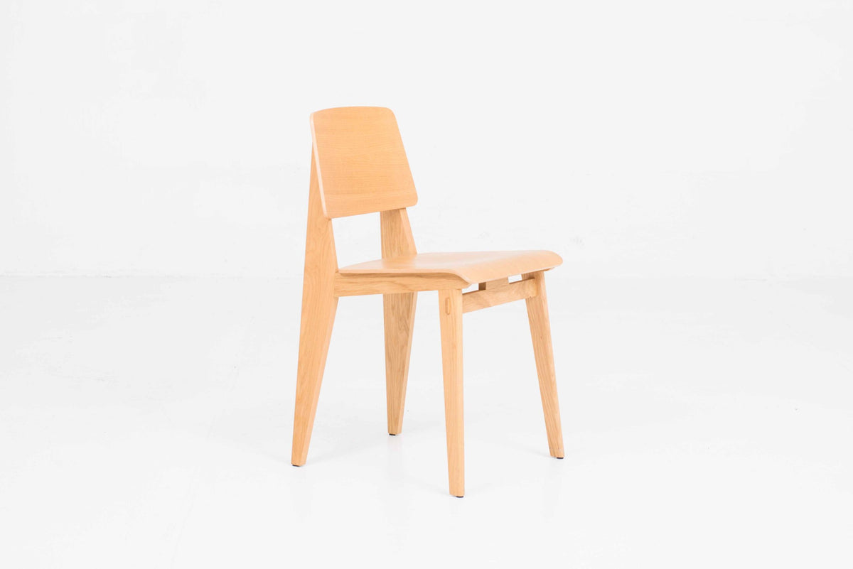 Vintage Stuhl Tout Bois von Jean Prouvé für Vitra in Eiche natur