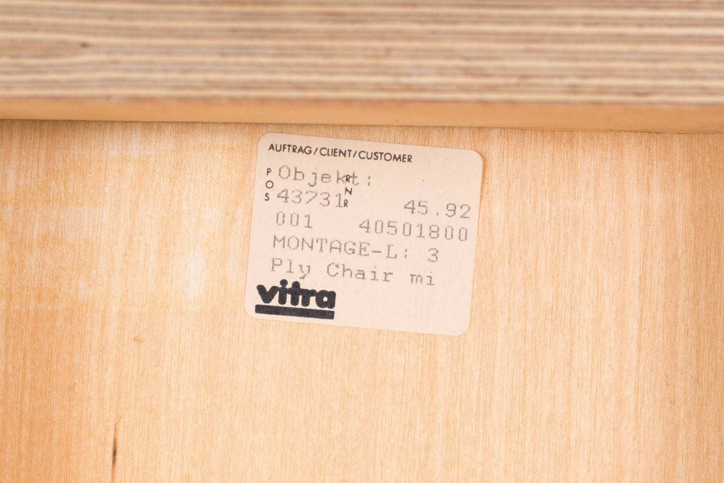 Set von 4 Vintage Stuhl Plywood von Jasper Morrison für Vitra