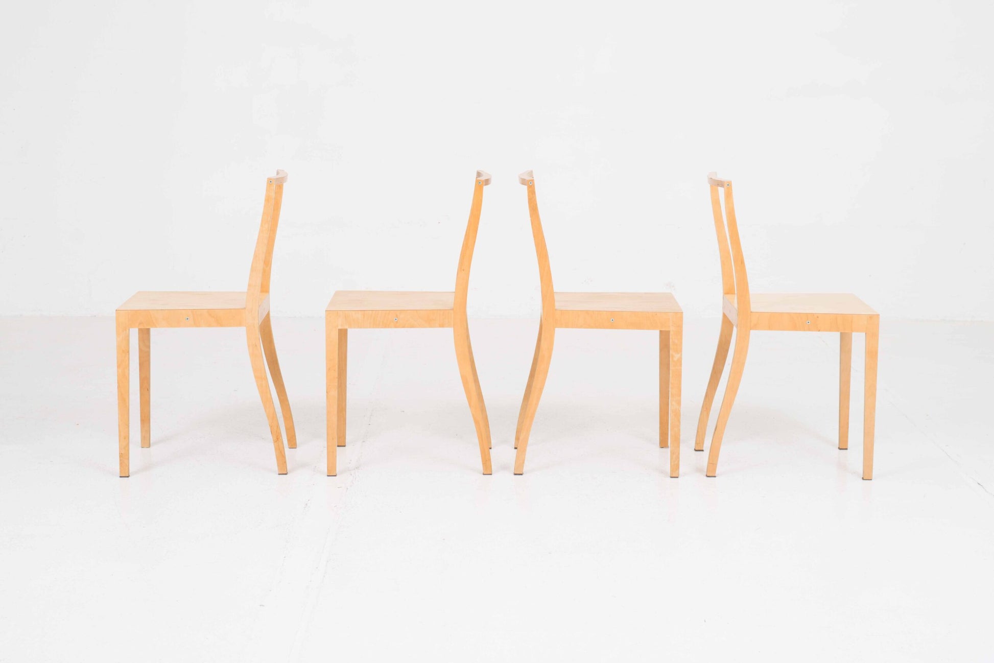 Set von 4 Vintage Stuhl Plywood von Jasper Morrison für Vitra