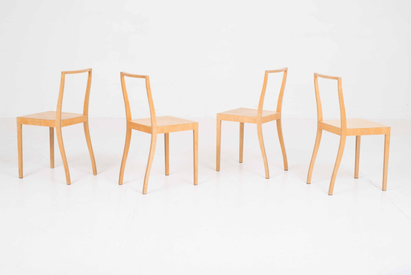 Set von 4 Vintage Stuhl Plywood von Jasper Morrison für Vitra