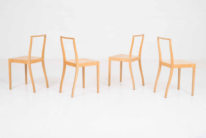 Set von 4 Vintage Stuhl Plywood von Jasper Morrison für Vitra