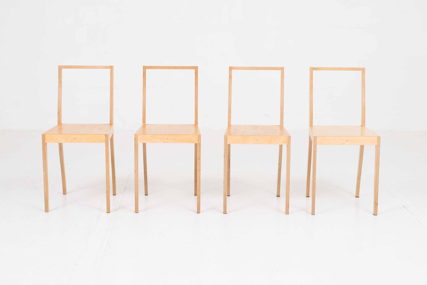 Set von 4 Vintage Stuhl Plywood von Jasper Morrison für Vitra