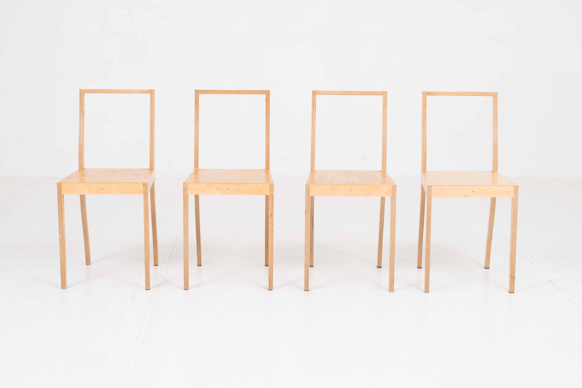 Set von 4 Vintage Stuhl Plywood von Jasper Morrison für Vitra