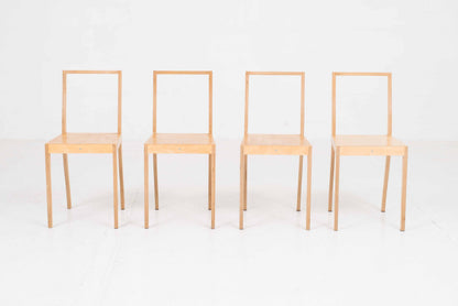 Set von 4 Vintage Stuhl Plywood von Jasper Morrison für Vitra