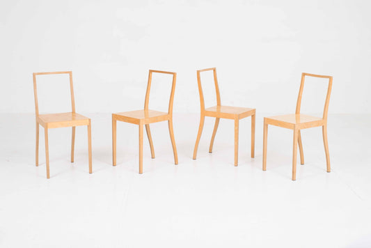 Set von 4 Vintage Stuhl Plywood von Jasper Morrison für Vitra