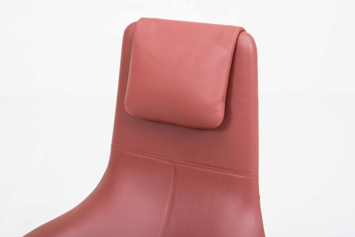 Vintage Sessel Repos von Antonio Citterio für Vitra, drehbar, Leder Premium F Brandy