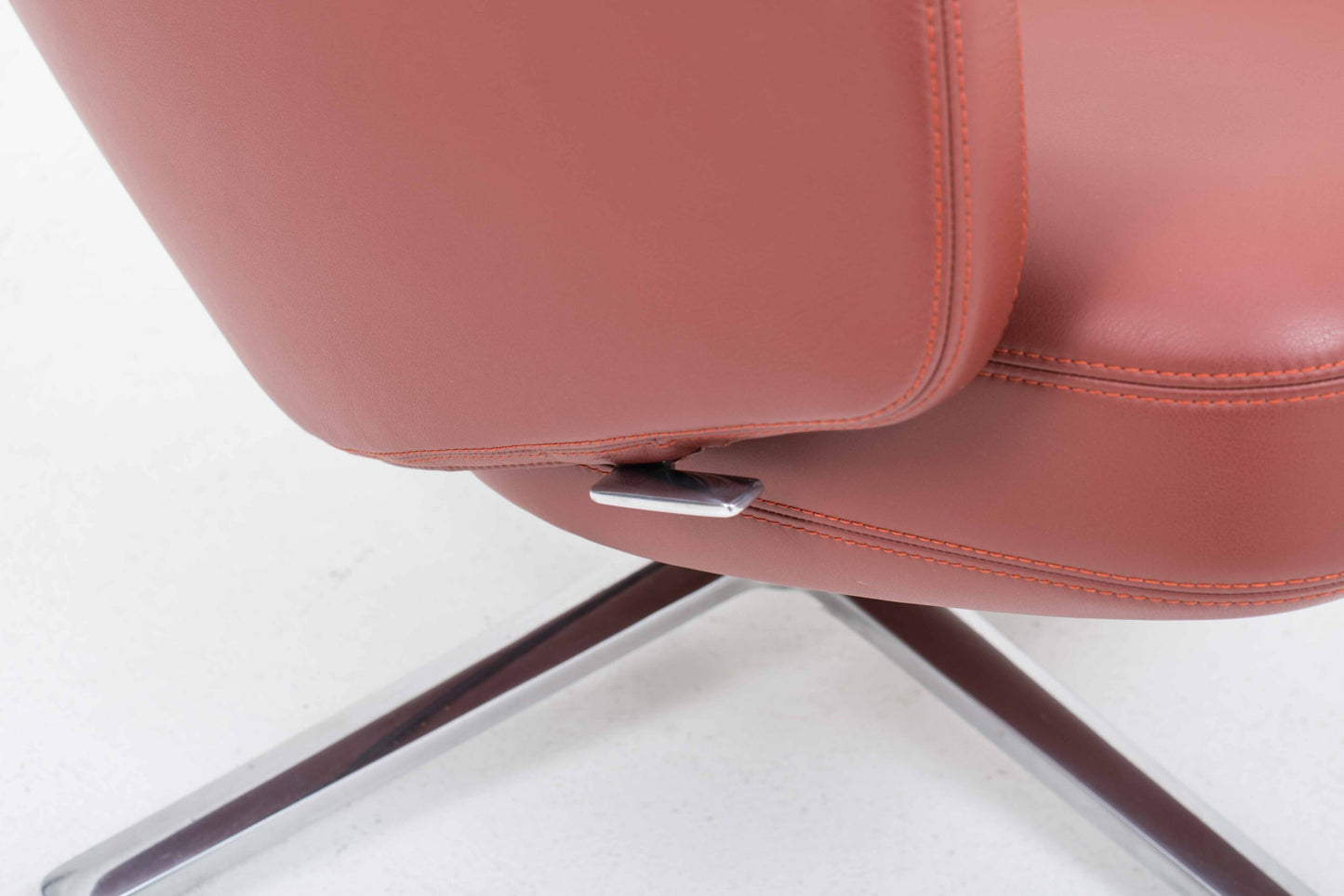 Vintage Sessel Repos von Antonio Citterio für Vitra, drehbar, Leder Premium F Brandy