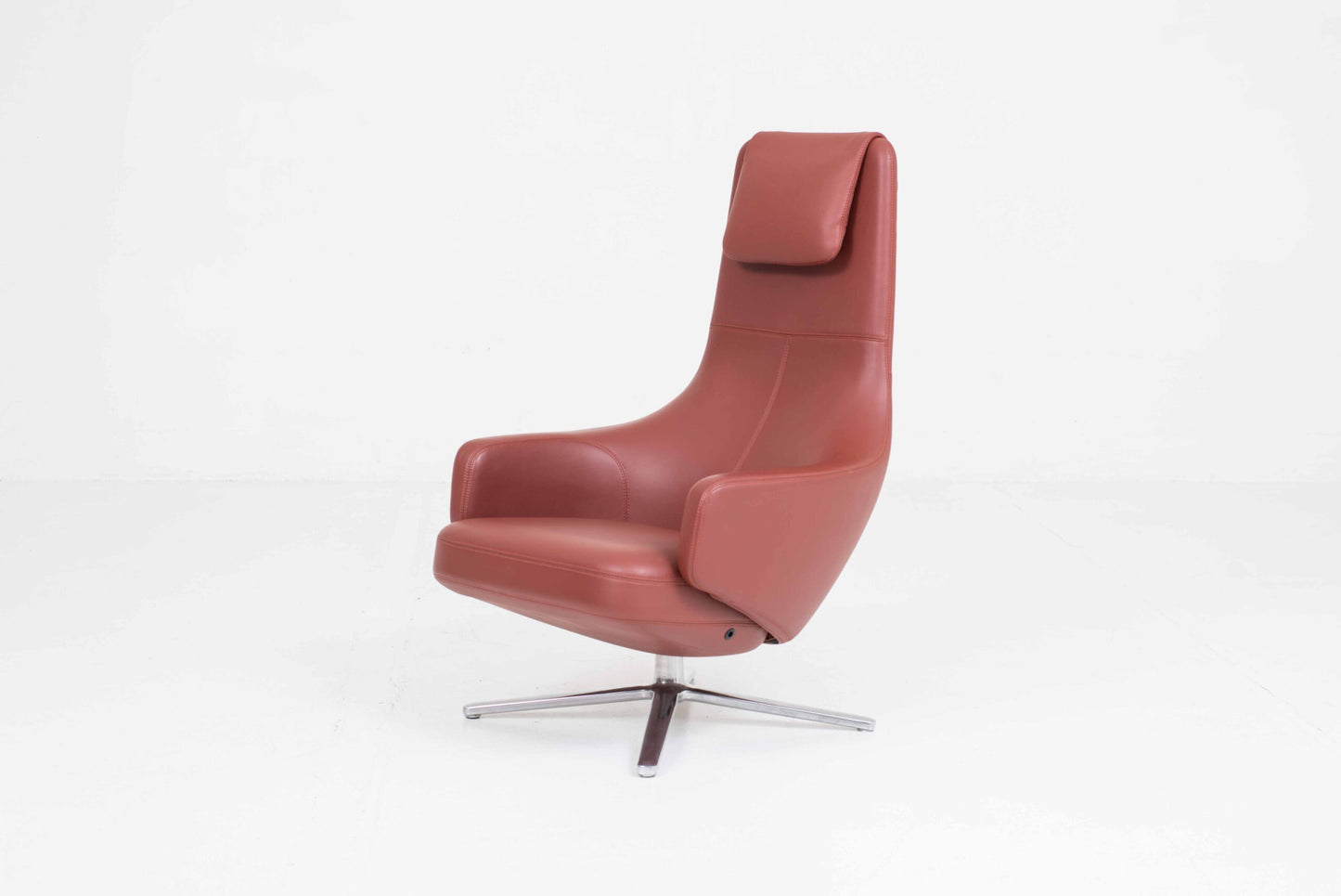 Vintage Sessel Repos von Antonio Citterio für Vitra, drehbar, Leder Premium F Brandy
