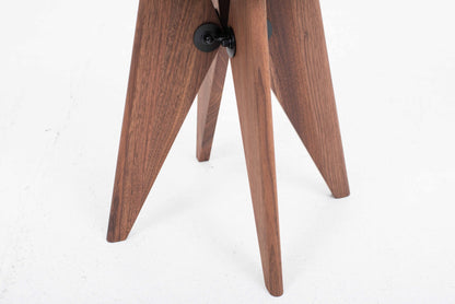 Vintage Hocker Tabouret Bois von Jean Prouvé für Vitra aus Nussbaum