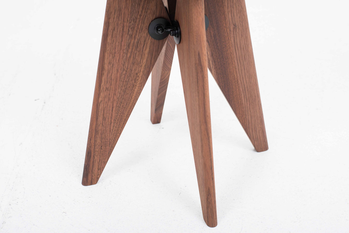 Vintage Hocker Tabouret Bois von Jean Prouvé für Vitra aus Nussbaum