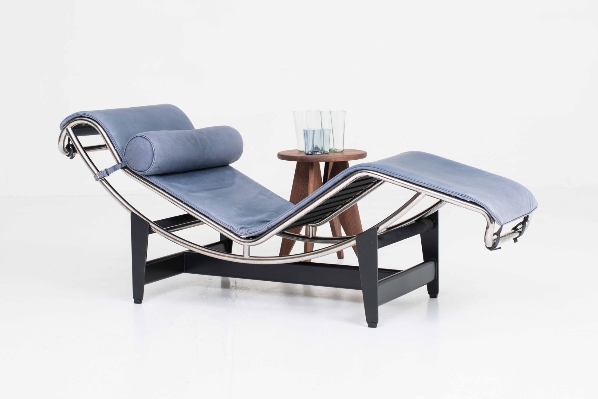 Vintage Hocker Tabouret Bois von Jean Prouvé für Vitra aus Nussbaum