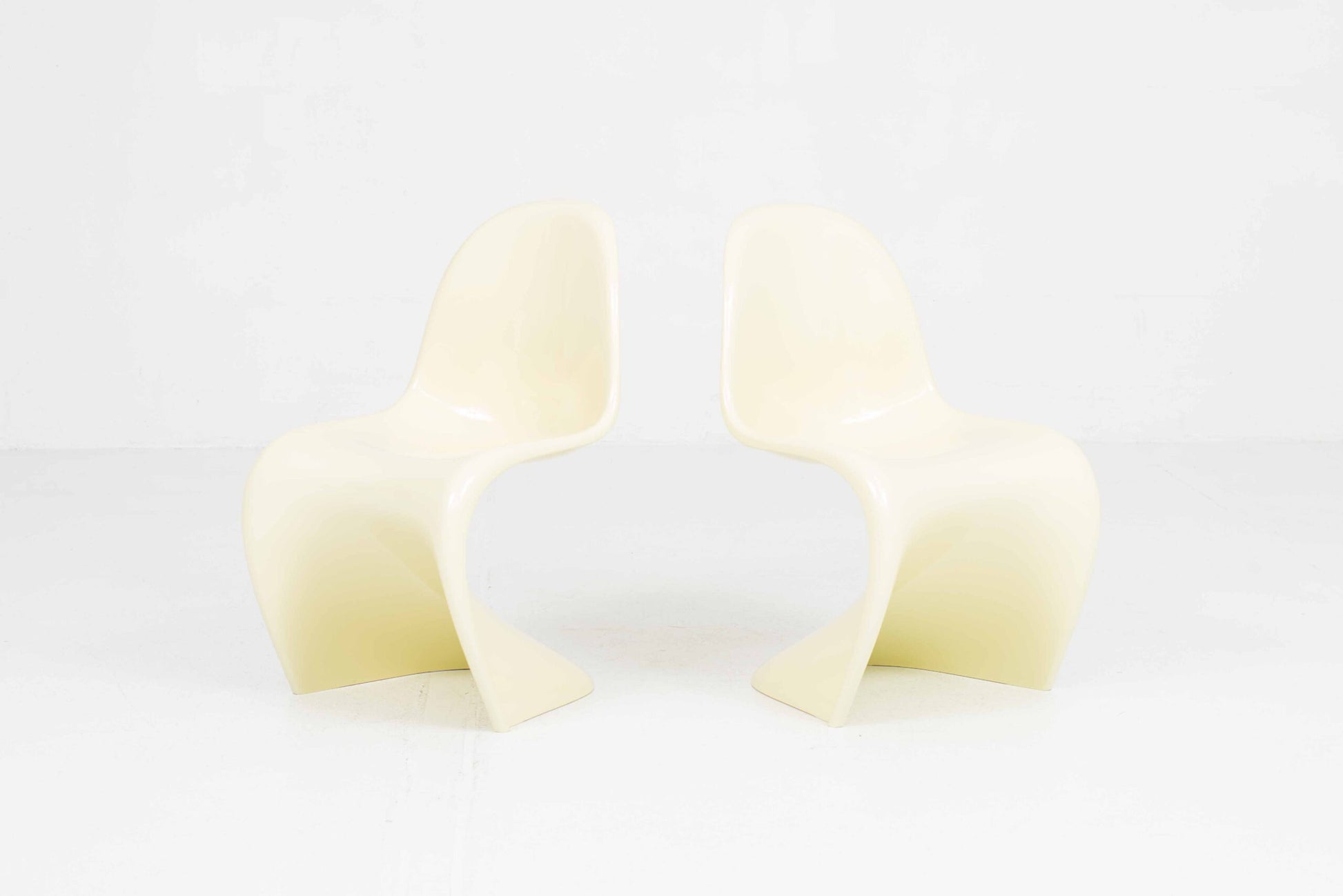 Vintage Stuhl Panton Classic von Verner Panton für Vitra Buttergelb