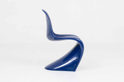 Vintage Stuhl Panton Classic von Verner Panton für Vitra Kobaltblau
