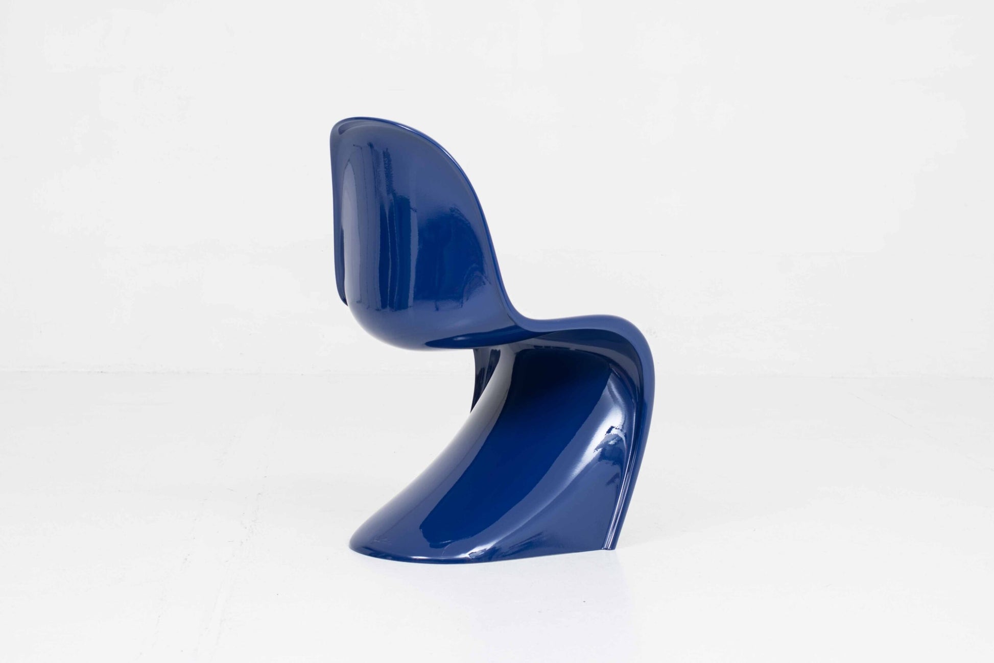 Vintage Stuhl Panton Classic von Verner Panton für Vitra Kobaltblau
