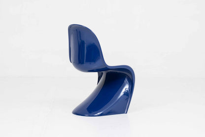Vintage Stuhl Panton Classic von Verner Panton für Vitra Kobaltblau