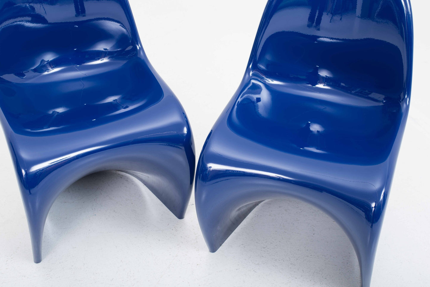 Vintage Stuhl Panton Classic von Verner Panton für Vitra Kobaltblau