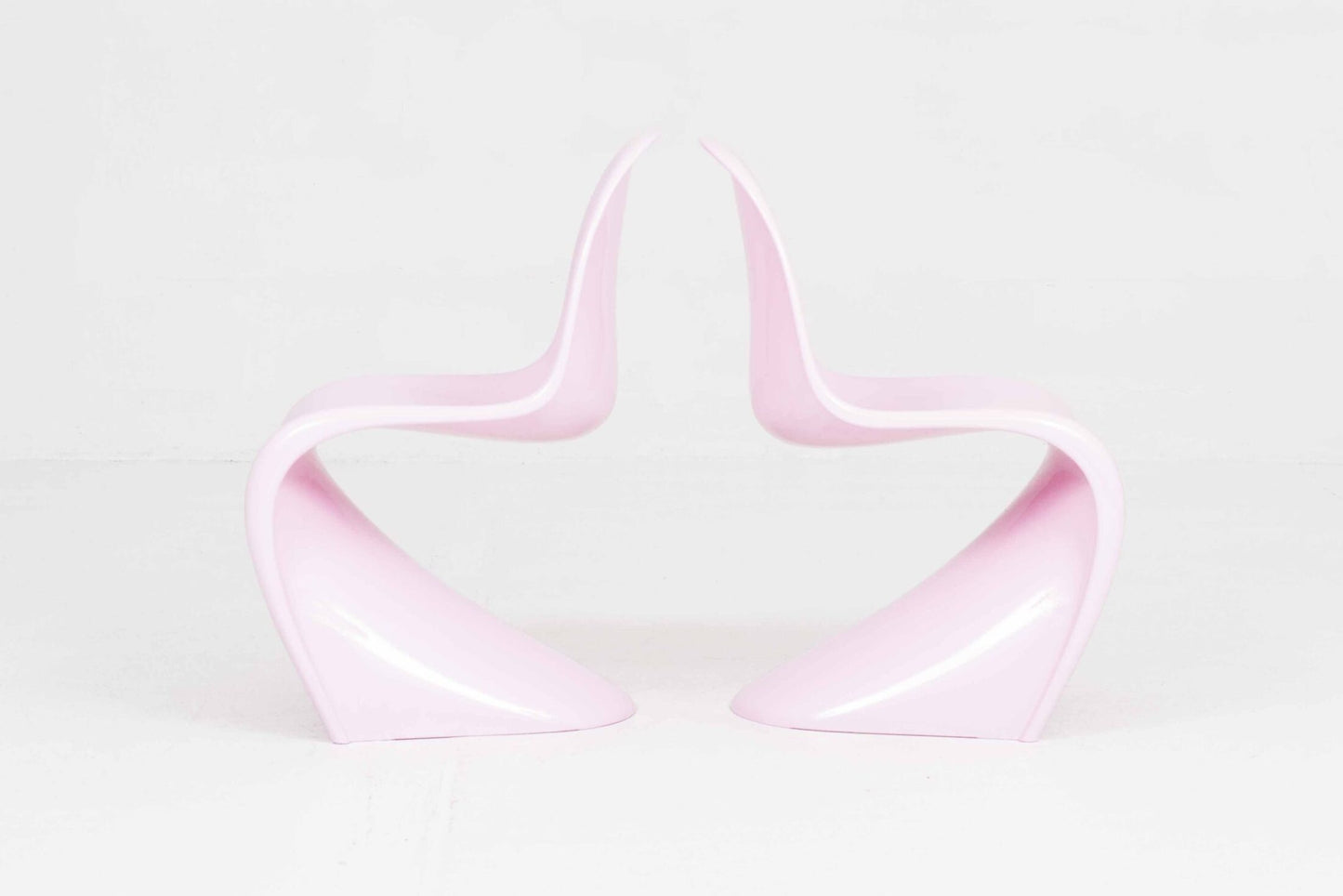 Vintage Stuhl Panton Classic von Verner Panton für Vitra rosa refurbished