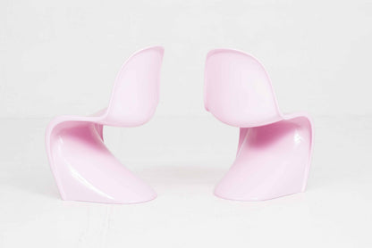 Vintage Stuhl Panton Classic von Verner Panton für Vitra rosa refurbished