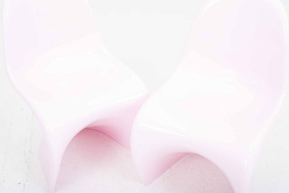 Vintage Stuhl Panton Classic von Verner Panton für Vitra rosa refurbished