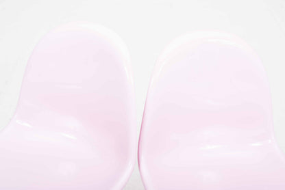 Vintage Stuhl Panton Classic von Verner Panton für Vitra rosa refurbished