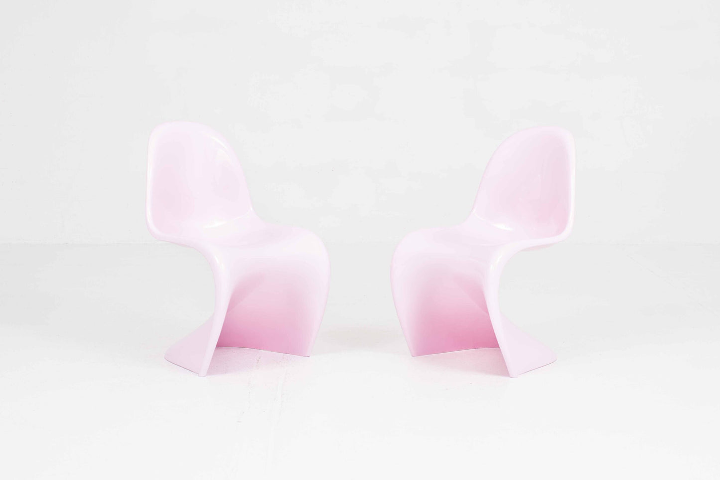 Vintage Stuhl Panton Classic von Verner Panton für Vitra rosa refurbished