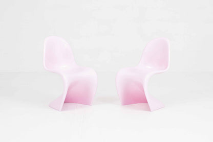 Vintage Stuhl Panton Classic von Verner Panton für Vitra rosa refurbished