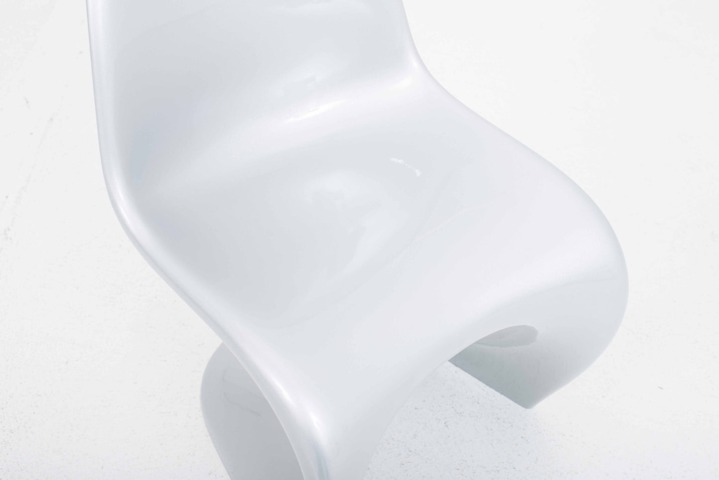 Vintage Stuhl Panton Classic von Verner Panton für Vitra Weissaluminium