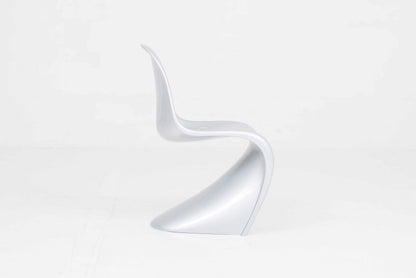 Vintage Stuhl Panton Classic von Verner Panton für Vitra Weissaluminium