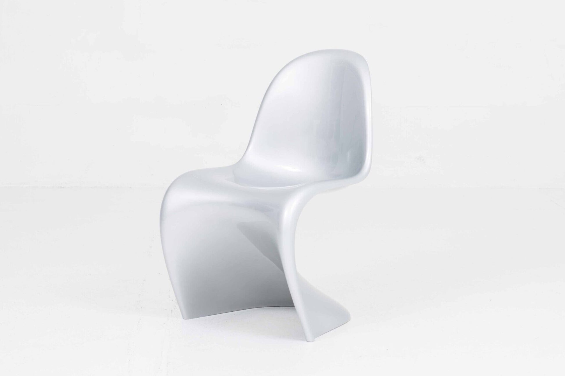Vintage Stuhl Panton Classic von Verner Panton für Vitra Weissaluminium