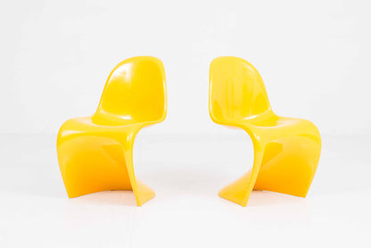 Vintage Stuhl Panton Classic von Verner Panton für Vitra in Sonnengelb
