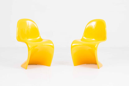 Vintage Stuhl Panton Classic von Verner Panton für Vitra in Sonnengelb