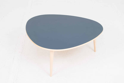 Vintage Couchtisch Dreirundtisch von Max Bill für wb form Smokey Blue
