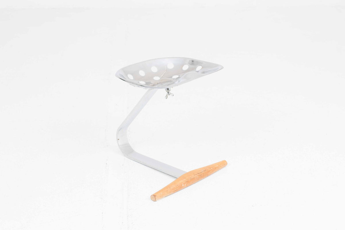 Vintage Hocker Mezzadro von Achille und Pier Giacomo Castiglioni für Zanotta, verchromt