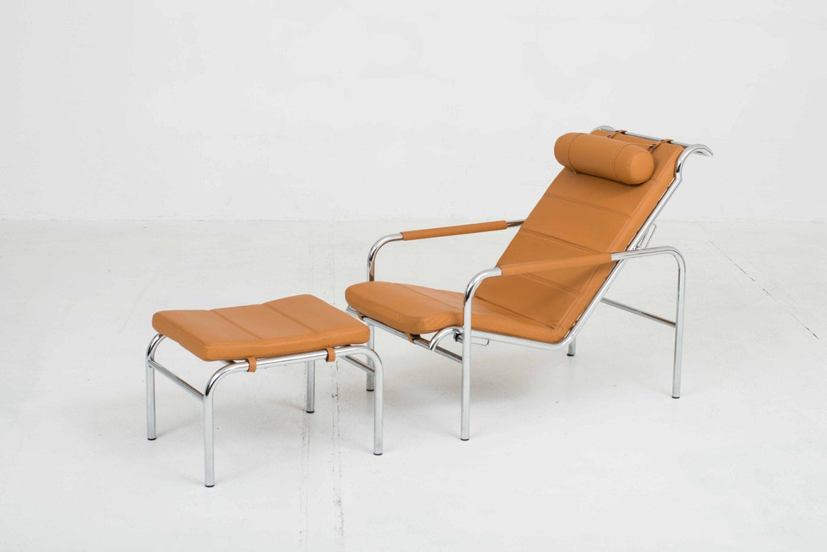 Chaise Longue Genni 920 von Gabriele Mucchi für Zanotta in Cognac