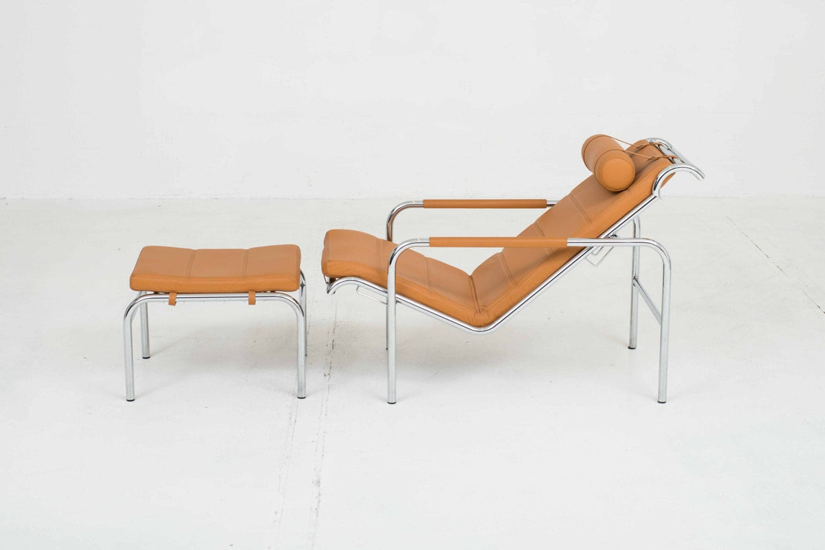 Chaise Longue Genni 920 von Gabriele Mucchi für Zanotta in Cognac