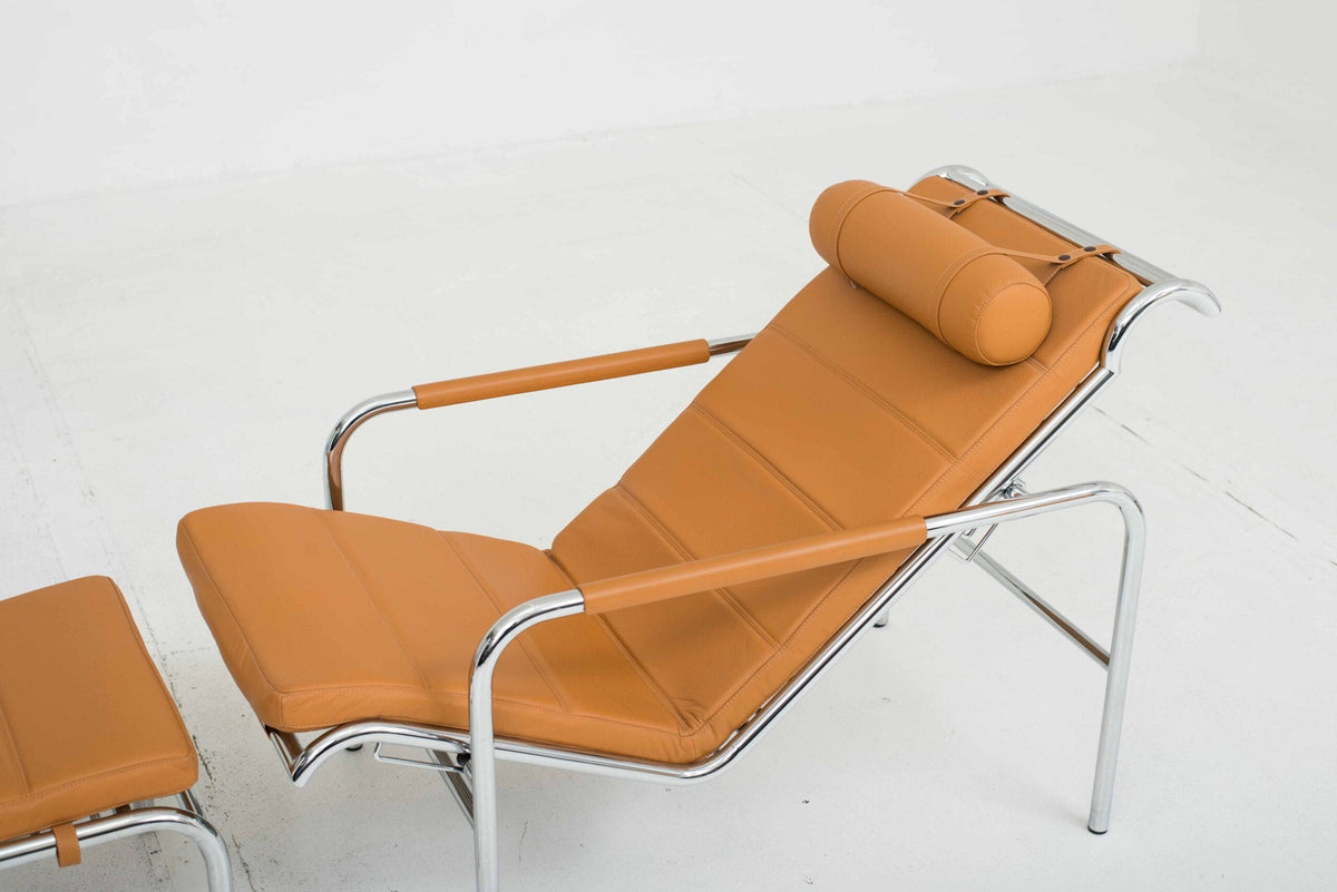 Chaise Longue Genni 920 von Gabriele Mucchi für Zanotta in Cognac