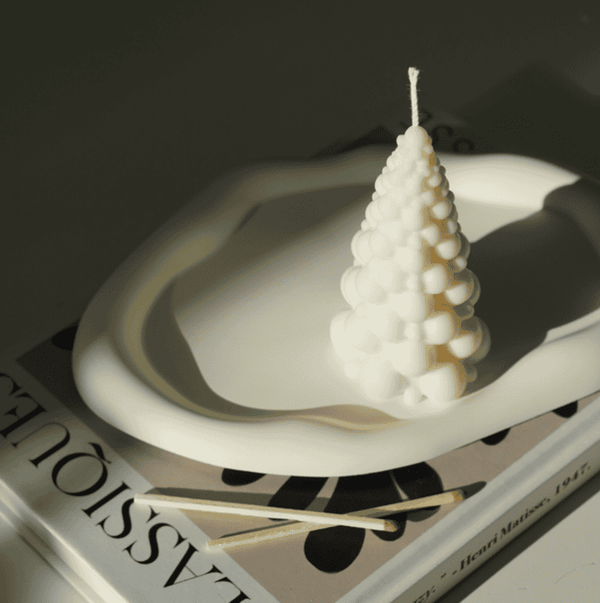 Bougie design faite main Sapin de Noël