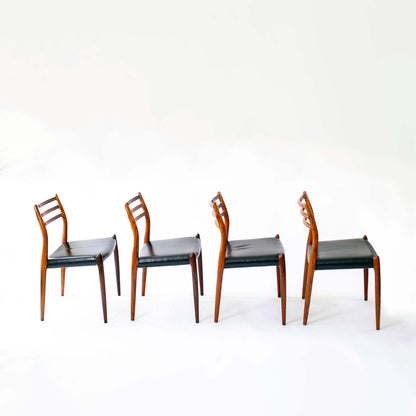 Vintage Esszimmerstuhl Modell 78 von Niels Otto Møller für J.L. Møllers Møbelfabrik Set von 8