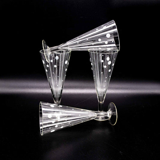 Vintage Sektflöte Set von 4