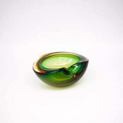Cendrier en verre de Murano Sommerso, en forme de cœur, années 1960