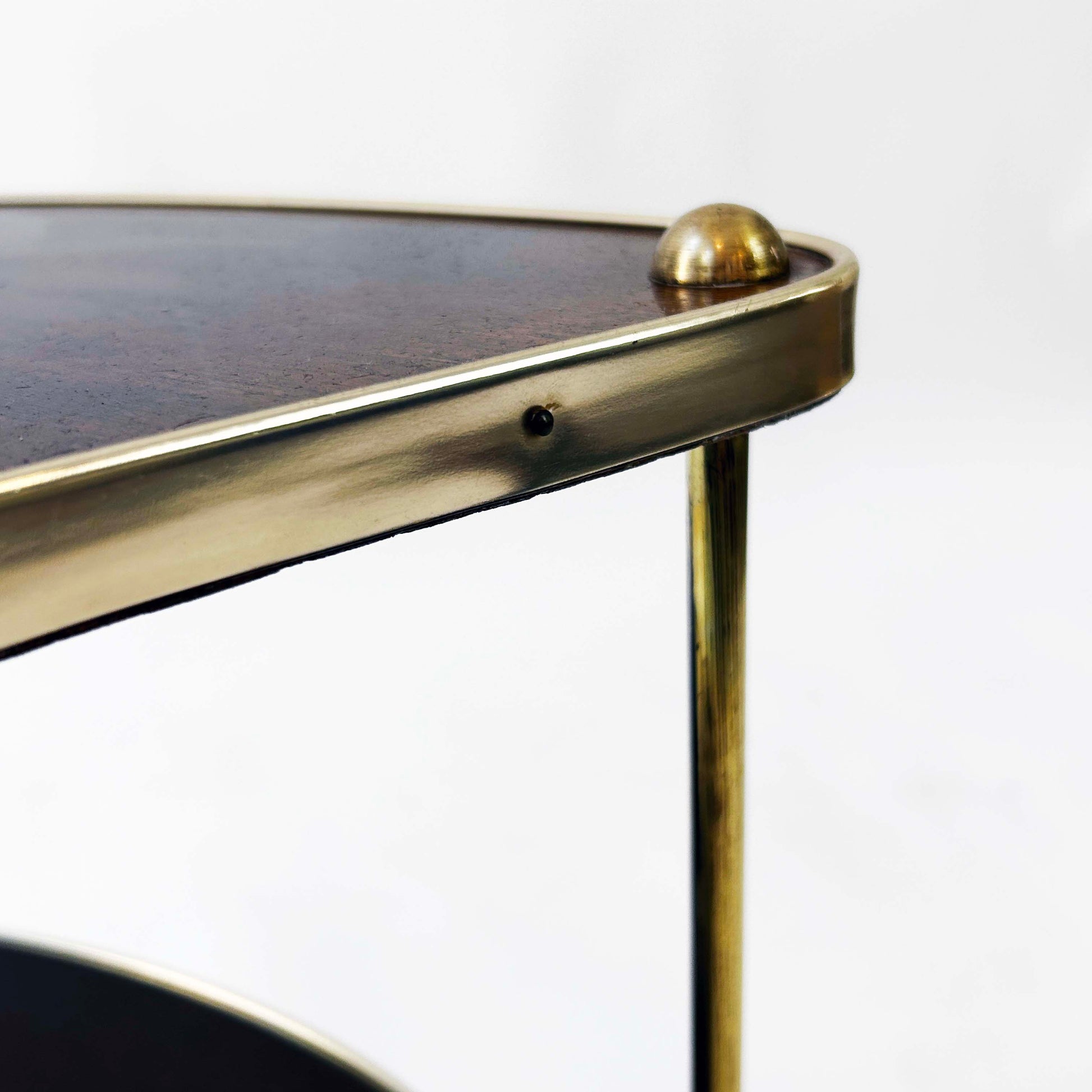 Vintage Stehlampe mit integriertem Beistelltisch