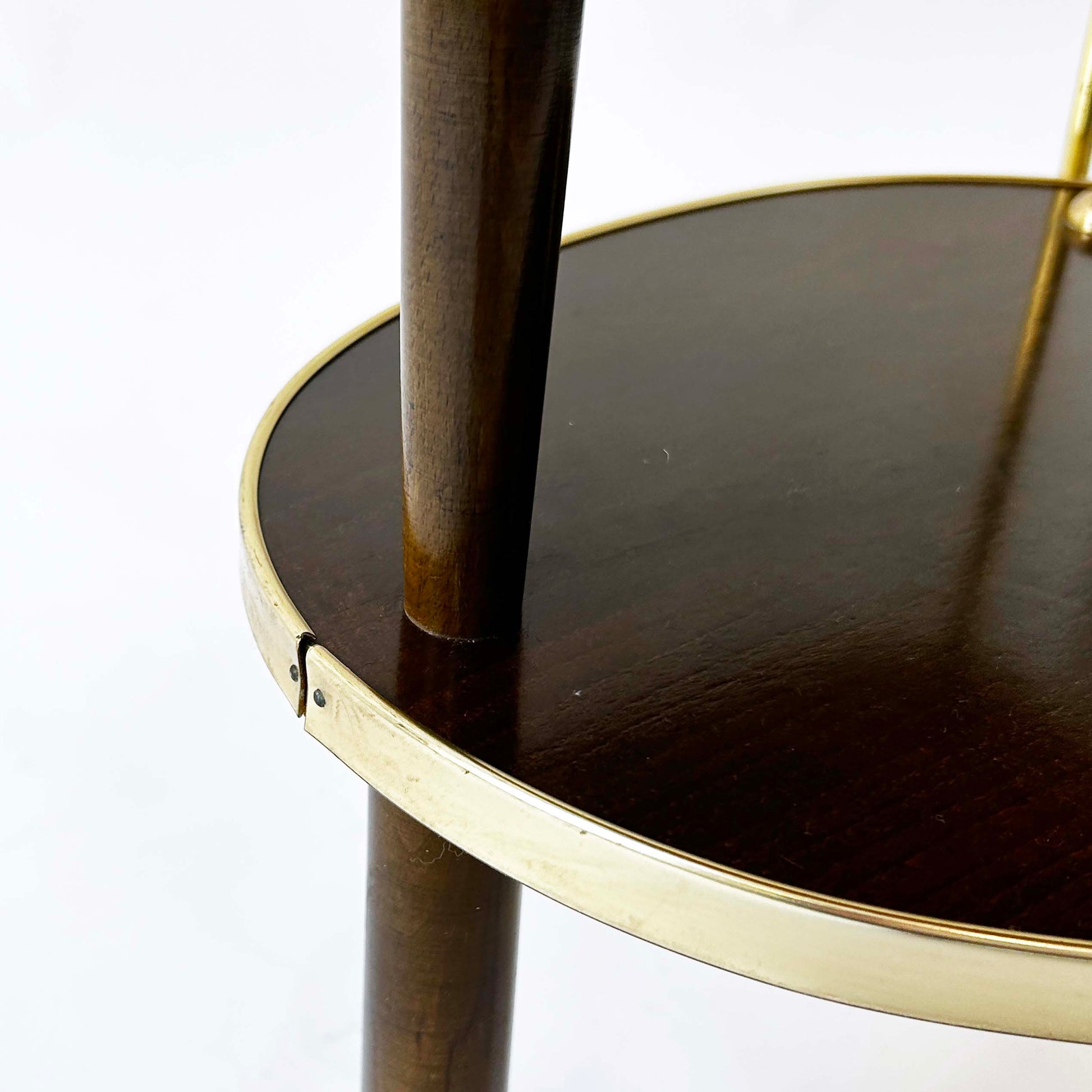 Vintage Stehlampe mit integriertem Beistelltisch